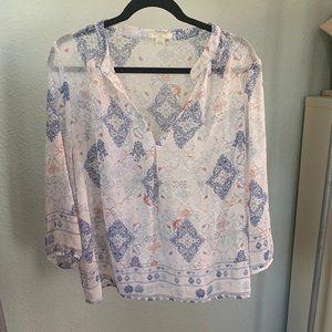 Beautiful summer white floral sheer top beach coverup bikini beach